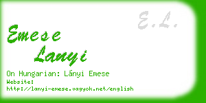 emese lanyi business card
